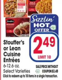 Jewel-Osco Stouffer's or Lean Cuisine Entrées offer