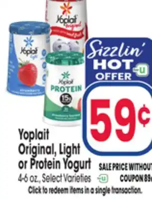 Jewel-Osco Yoplait Original, Light or Protein Yogurt offer