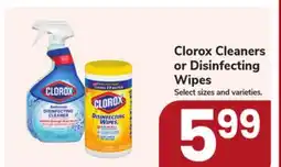 Jewel-Osco Clorox Cleaners or Disinfecting Wipes offer