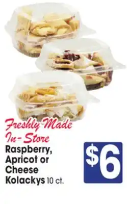 Jewel-Osco Raspberry, Apricot or Cheese Kolackys offer