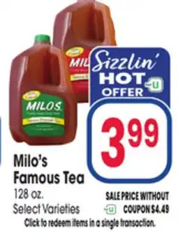 Jewel-Osco Milo's Famous Tea offer