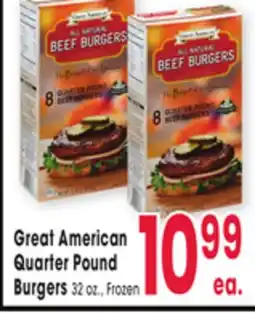 Jewel-Osco Great American Quarter Pound Burgers offer