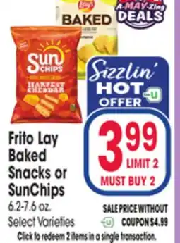 Jewel-Osco Frito Lay Baked Snacks or SunChips offer