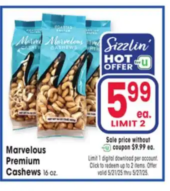 Jewel-Osco Marvelous Premium Cashews offer