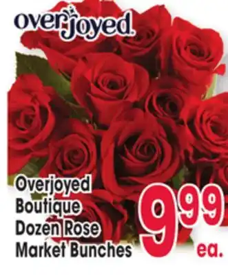 Jewel-Osco Overjoyed Boutique Dozen Rose Market Bunches offer