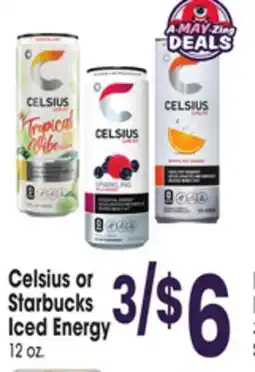 Jewel-Osco Celsius or Starbucks Iced Energy offer