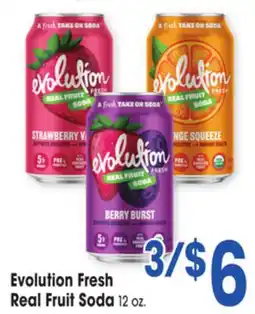 Jewel-Osco Evolution Fresh Real Fruit Soda offer