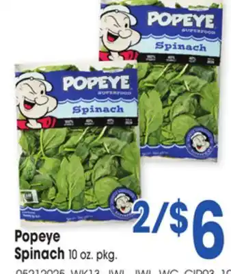 Jewel-Osco Popeye Spinach offer