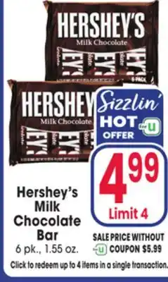 Jewel-Osco Hershey's Milk Chocolate Bar offer