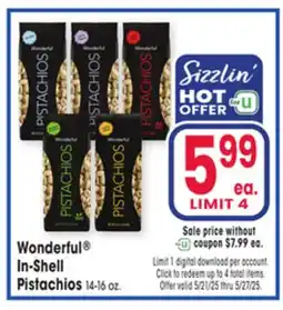 Jewel-Osco Wonderful In-Shell In-Shell Pistachios offer