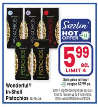 Jewel-Osco Wonderful In-Shell In-Shell Pistachios offer