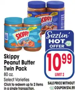 Jewel-Osco Skippy Peanut Butter Twin Pack offer