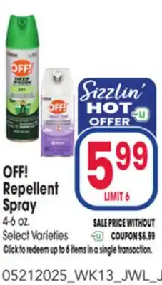 Jewel-Osco OFF! Repellent Spray offer