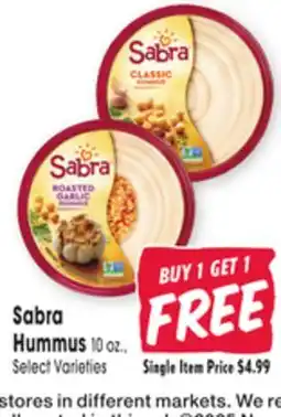 Jewel-Osco Sabra Hummus offer