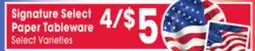 Jewel-Osco Signature Select Paper Tableware offer