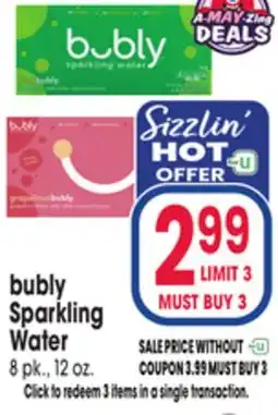 Jewel-Osco bubly Sparkling Water offer