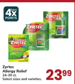 Jewel-Osco Zyrtec Allergy Relief offer