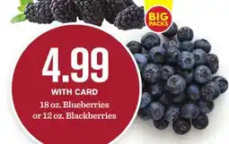 Mariano's 18 oz. Blueberries or 12 oz. Blackberries offer