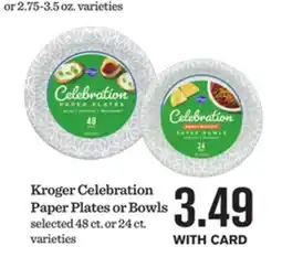 Mariano's Kroger Celebration Paper Plates or Bowls offer