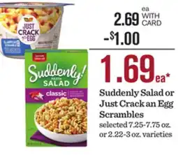 Mariano's Suddenly Salad or Just Crack an Egg Scrambles offer