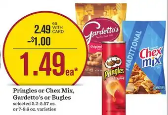 Mariano's Pringles or Chex Mix, Gardetto's or Bugles offer