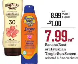 Mariano's Banana Boat or Hawaiian Tropic Sun Screen offer