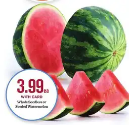 Mariano's Whole Seedless or Seeded Watermelon offer
