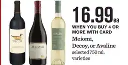 Mariano's Meiomi, Decoy, or Avaline offer
