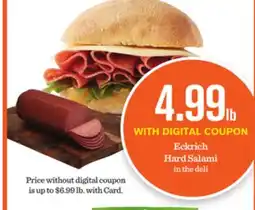 Mariano's Eckrich Hard Salami offer