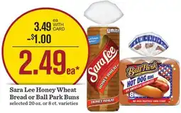 Mariano's Sara Lee Honey Wheat Bread or Ball Park Buns offer