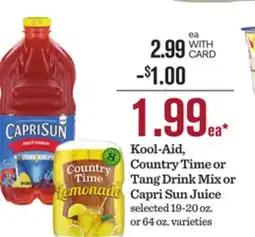 Mariano's Kool-Aid, Country Time or Tang Drink Mix or Capri Sun Juice offer