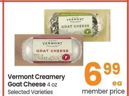Albertsons Vermont Creamery Goat Cheese - 4 oz, Selected Varieties offer