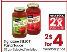 Albertsons Signature SELECT Pasta Sauce - 25 oz • Selected Varieties offer