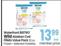 Albertsons Waterfront BISTRO Wild Alaskan Cod Fillets Value Pack - 32 oz Frozen • Selected Varieties offer