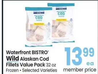 Albertsons Waterfront BISTRO Wild Alaskan Cod Fillets Value Pack - 32 oz Frozen • Selected Varieties offer