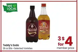 Albertsons Teddy's Soda - 26 oz Btls, Selected Varieties offer