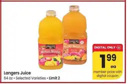 Albertsons Langers Juice - 64 oz • Selected Varieties offer