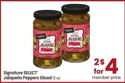 Albertsons Signature SELECT Jalapeño Peppers Sliced - 12 oz offer
