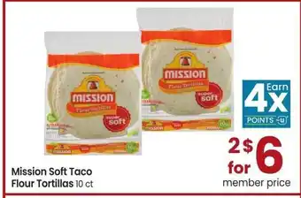 Albertsons Mission Soft Taco Flour Tortillas - 10 ct offer
