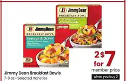 Albertsons Jimmy Dean Breakfast Bowls - 7-9 oz • Selected Varieties offer