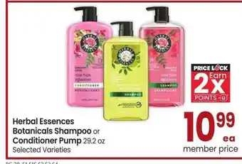 Albertsons Herbal Essences Botanicals Shampoo or Conditioner Pump - 29.2 oz Selected Varieties offer