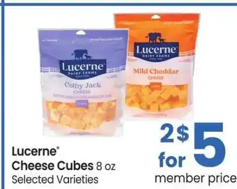 Albertsons Lucerne Cheese Cubes - 8 oz Selected Varieties offer