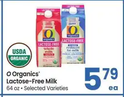 Albertsons O Organics Lactose-Free Milk - 64 oz, Selected Varieties offer