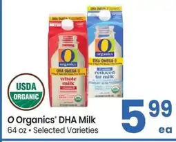 Albertsons O Organics DHA Milk - 64 oz • Selected Varieties offer