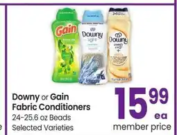 Albertsons Downy or Gain Fabric Conditioners - 24-25.6 oz Beads Selected Varieties offer