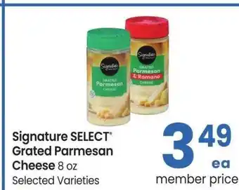 Albertsons Signature SELECT Grated Parmesan Cheese - 8 oz Selected Varieties offer