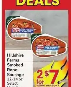 Albertsons Hillshire Farms Smoked Rope Sausage - 12-14 oz. Select Varieties offer