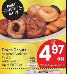 Albertsons DOZEN DONUTS - Assorted Varieties, First 2 Additional: Up to $8.99 ea offer