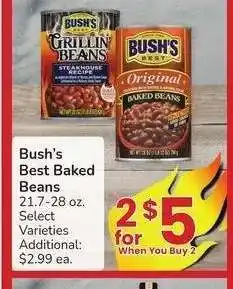 Albertsons Bush's Best Baked Beans - 21.7-28 oz. Select Varieties offer