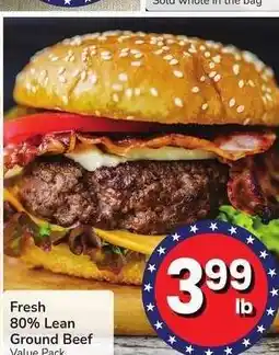 Albertsons Fresh 80% Lean Ground Beef - Value Pack offer